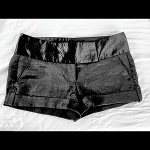 Black satin finish G by Guess shorts. Size 27